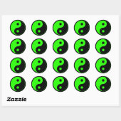 Groen & Zwart Yin Yang Symbool Sticker (Vel)