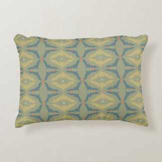Groenachtig Retro Vintage Patroon Accent Kussen