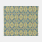 Groenachtig Retro Vintage Patroon Fleece Deken (Voorkant (Horizontaal))