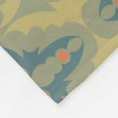 Groenachtig Retro Vintage Patroon Fleece Deken (Hoek)