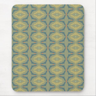 Groenachtig Retro Vintage Patroon Muismat