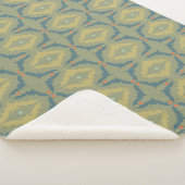 Groenachtig Retro Vintage Patroon Sherpa Deken (3/4)