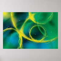 groenachtige Abstracte print