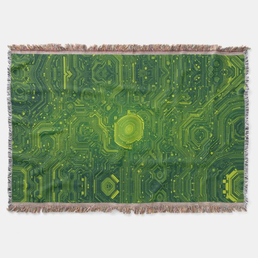 groenachtige cyber deken (Voorkant)