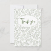 Groenbladige Platte Bedankkaart (Voorkant)