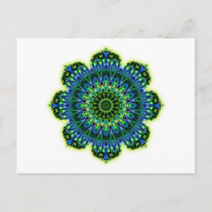 Groenblauw van Mandala Briefkaart