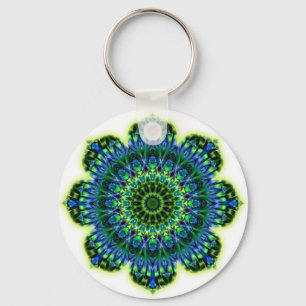 Groenblauw van Mandala Sleutelhanger