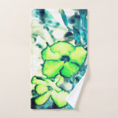 Groenbloem door kleuren te wijzigen bad handdoek (Handdoek)