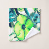 Groenbloem door kleuren te wijzigen bad handdoek (Wasdoekje)