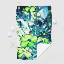 Groenbloem door kleuren te wijzigen golfhanddoek