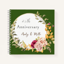 Groene 25e huwelijkscadeau voor koppel bloemenkran