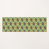 groene 3d-kwadraten yogamat (Voorkant (horizontaal))