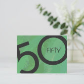 Groene 50 decennium briefkaart (Staand voorkant)