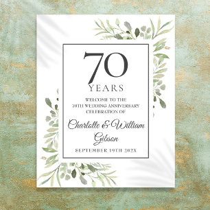 Groene 70e trouwjubileum welkomstbord poster