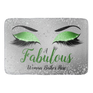 Groene A Fabulous Women's living Hier Glitter Eyes Badmat