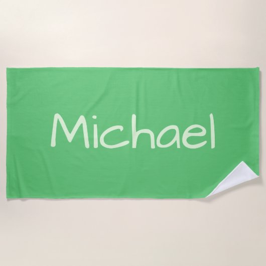 Groene Aangepaste badhanddoek (Voorkant)