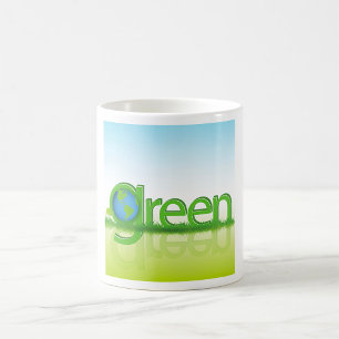 Groene Aarde Bol Eco Vriendelijke Natuur Koffiemok