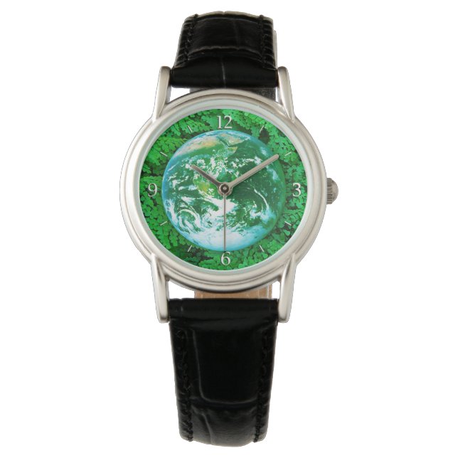 Groene Aarde - ecologisch bewustzijn Horloge (Voorkant)