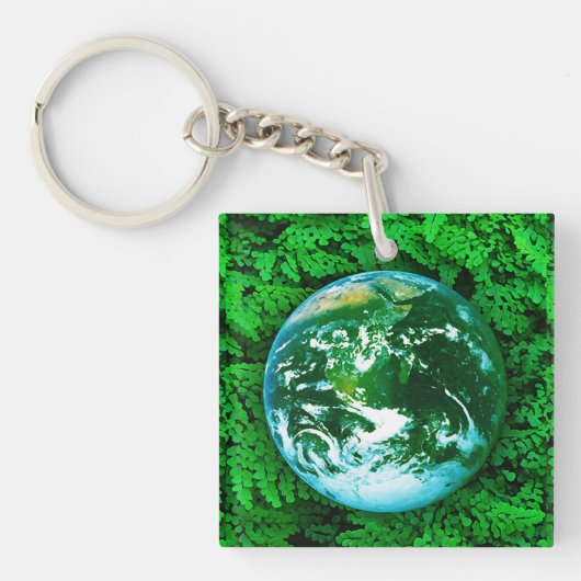 Groene Aarde - ecologisch bewustzijn Sleutelhanger (voorkant)