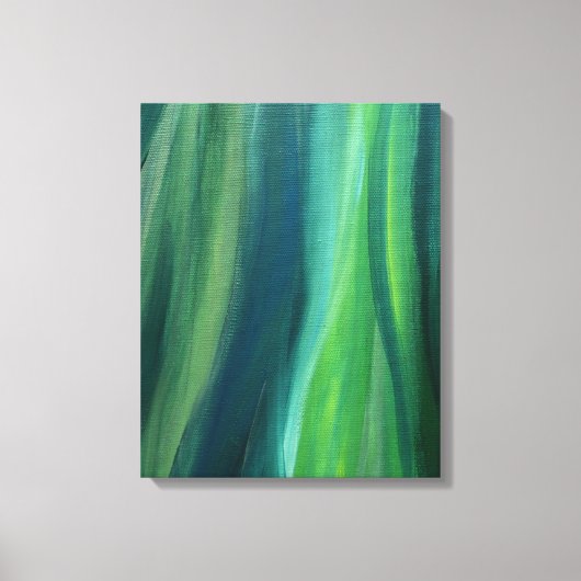Groene Abstracte Art Canvas Print (Voorkant)