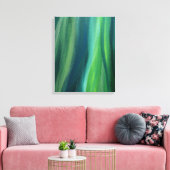 Groene Abstracte Art Canvas Print (Insitu (Woonkamer))