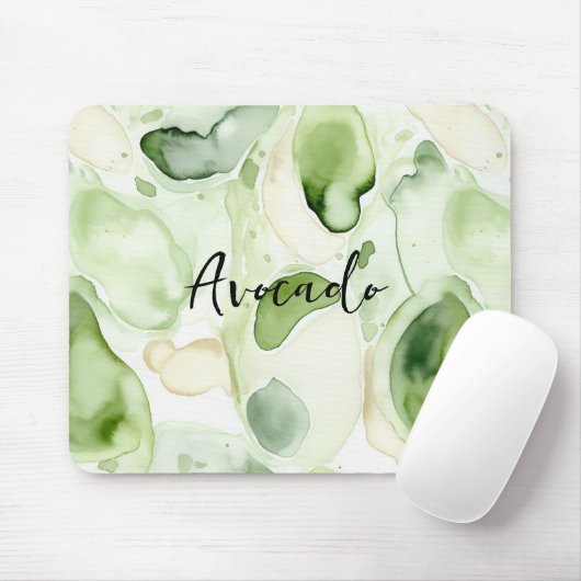 Groene Abstracte Avocado Muismat (Met muis)