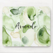 Groene Abstracte Avocado Muismat (Voorkant)