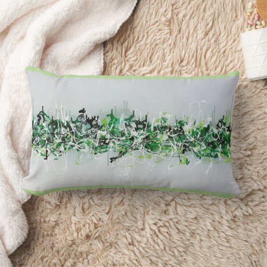 Groene Abstracte behuizing Kussen (Deken)