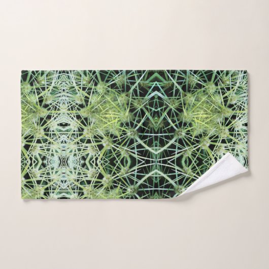 Groene Abstracte Cactus Patroon Badhanddoeken Bad Handdoek (Handdoek)