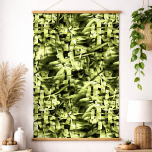 Groene Abstracte Cubistische Geometrische Patroon Poster