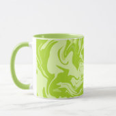 Groene Abstracte Draaikolken Mok (Links)