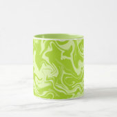 Groene Abstracte Draaikolken Mok (Midden)