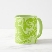 Groene Abstracte Draaikolken Mok (Voorkant rechts)