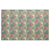 Groene Abstracte Floral Stof (Yard (91,4 cm))