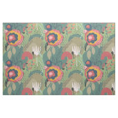 Groene Abstracte Floral Stof (Fat Quarter)
