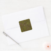 Groene Abstracte Fractal Square Sticker (Envelop)