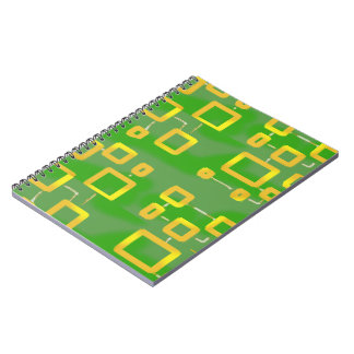 Groene Abstracte Geometrische Spiraal Foto Notitie Notitieboek