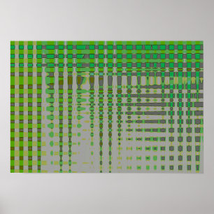 Groene Abstracte Kunst 1003 Poster