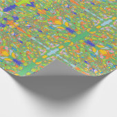 groene abstracte kunst Italiaanse look Cadeaupapier (Hoek)