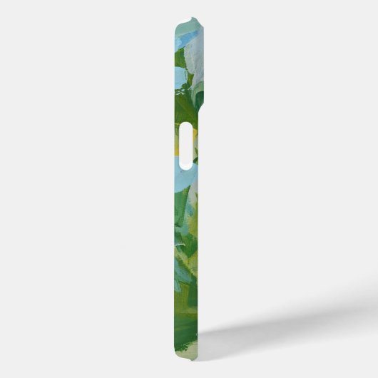 Groene Abstracte Kunst Monogram Aangepaste Naam Case-Mate iPhone Case (Achterkant / Rechts)