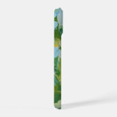 Groene Abstracte Kunst Monogram Aangepaste Naam iPhone 15 Hoesje (Rechterkant)