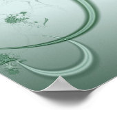 Groene Abstracte kunst Poster (Hoek)