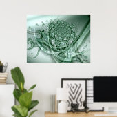 Groene Abstracte kunst Poster (Thuiskantoor)