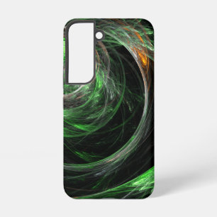 Groene abstracte kunst rond de wereld samsung galaxy hoesje