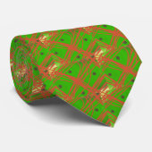 groene abstracte kunst stropdas (Opgerold)