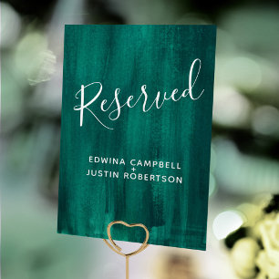 Groene abstracte moderne kunst tafel gereserveerd kaart