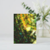 Groene Abstracte schilderkunst Briefkaart (Staand voorkant)