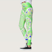 Groene Abstracte spiraal Leggings (Links)