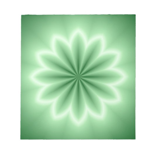 Groene Abstracte Ster Notitieblok (Voorkant)