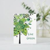Groene Abstracte structuur Briefkaart (Staand voorkant)
